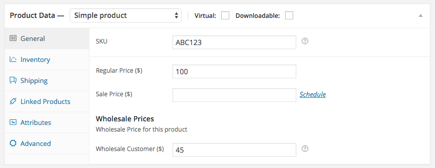 WooCommerce Wholesale Prices Field