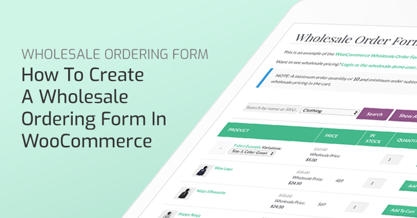 Wholesale Ordering Form