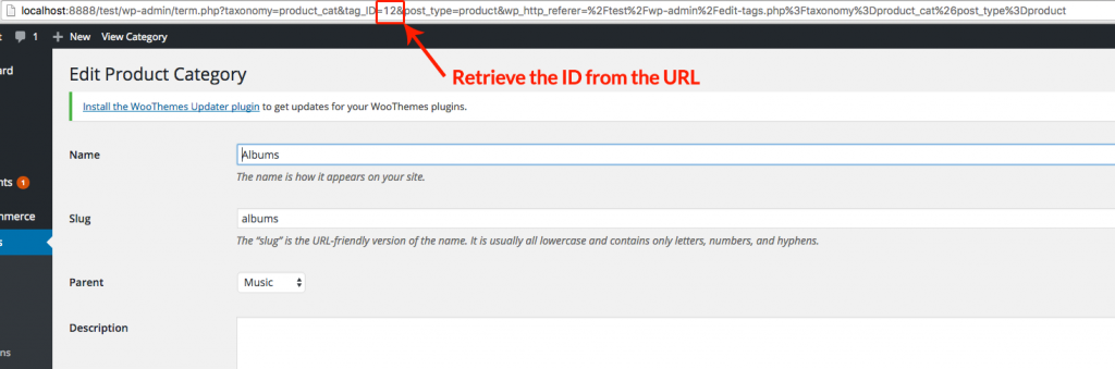 Retrieve Product Category ID From URL
