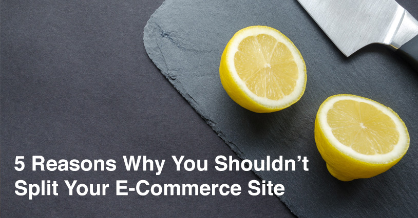 5 Reasons Why You Shouldn’t Split Your E-Commerce Site