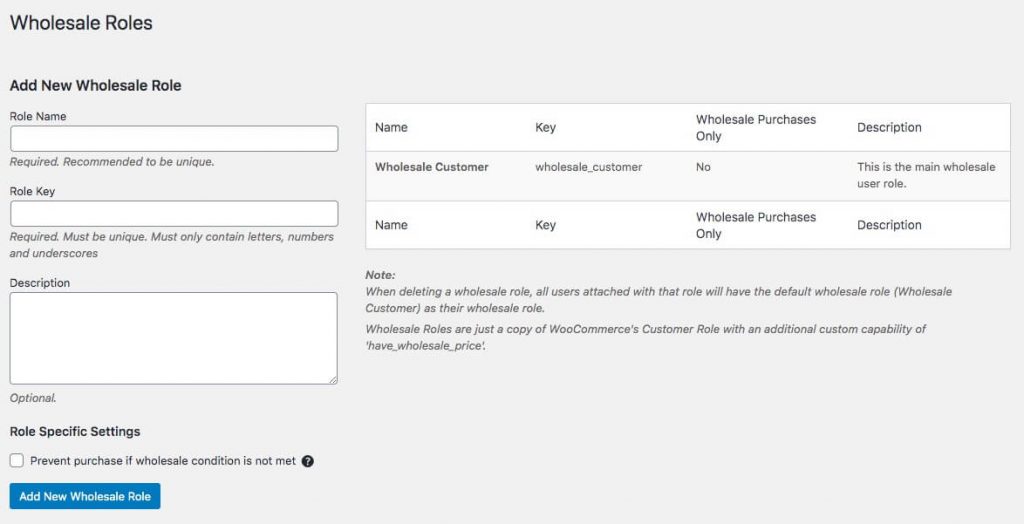 Adding wholesale user roles in WooCommerce. 