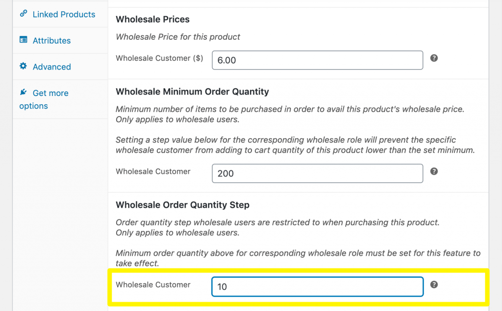 Adding product quantity steps in WooCommerce.