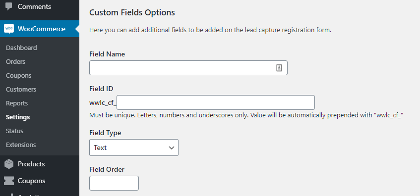 Creating custom wholesale signup fields.