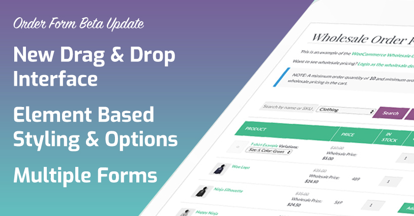 Order Form Beta Update: New Drag & Drop Interface (Plus Loads More)