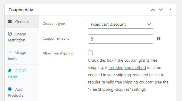Setting a fixed cart discount.
