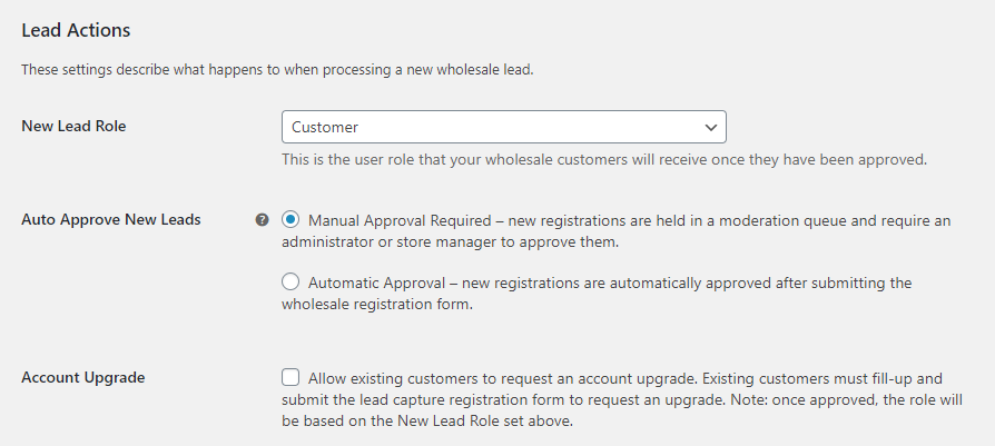Configuring lead approval settings
