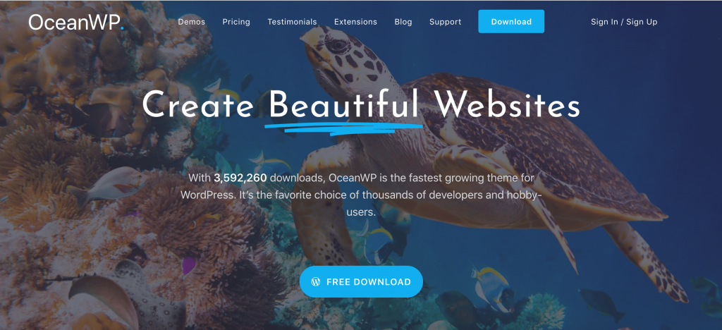 The OceanWP WordPress wholesale theme.