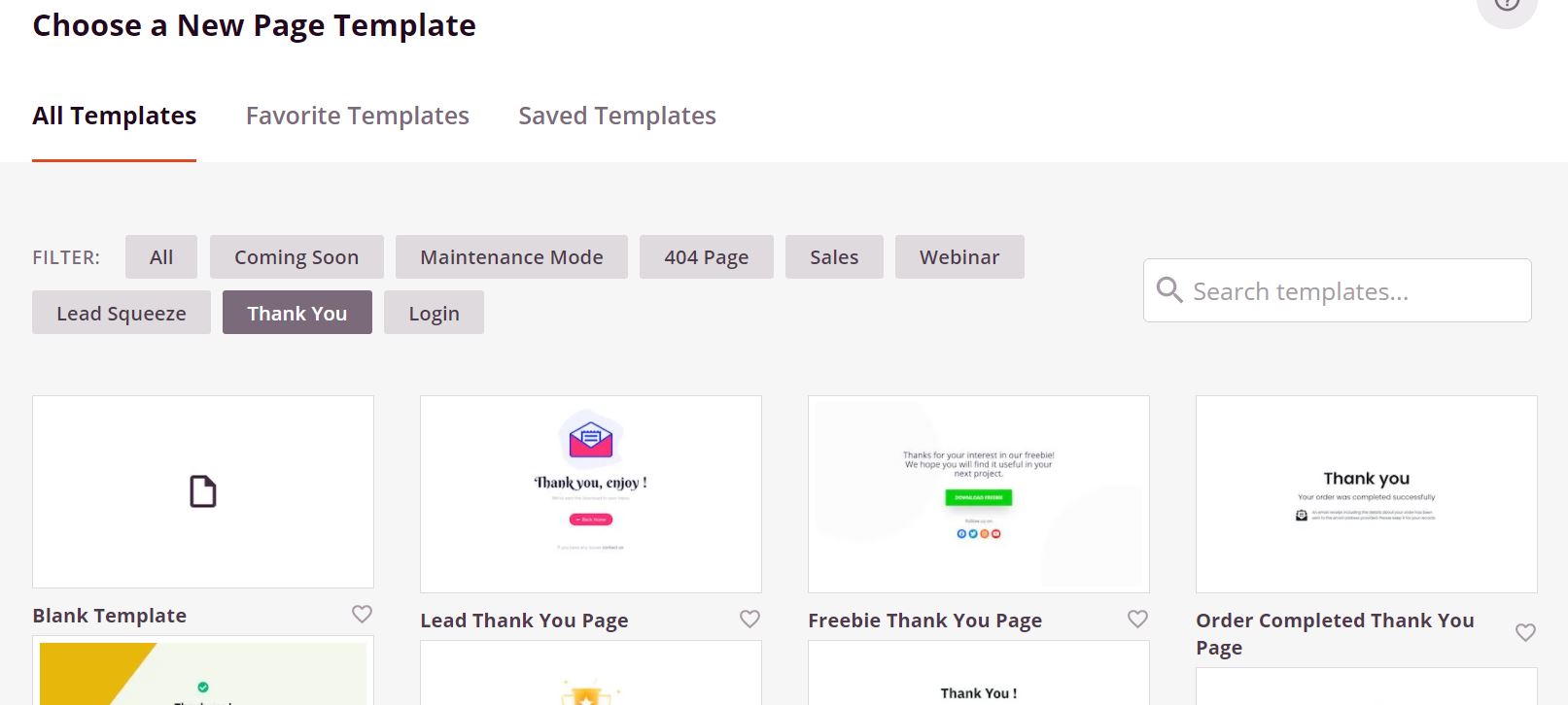 Choosing a template for your WooCommerce thank you page