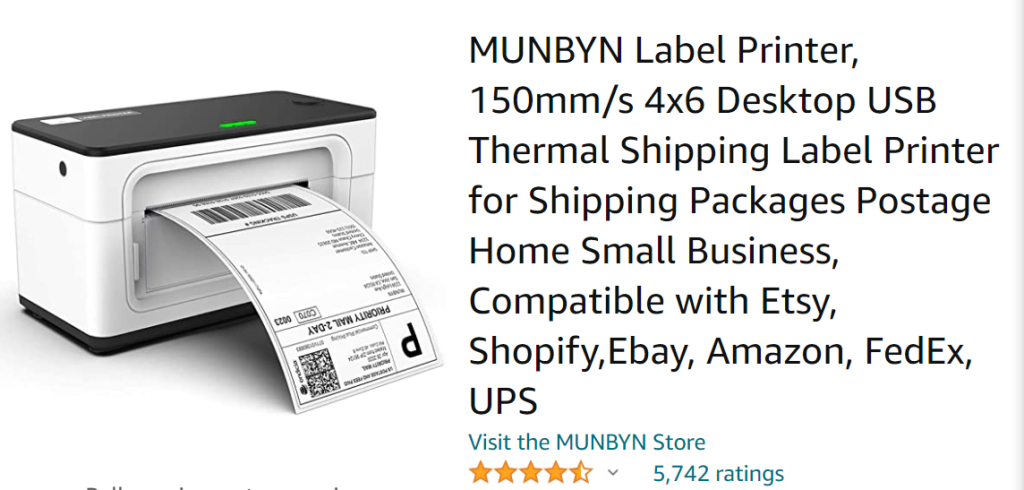 MUNBYN Label Printer USB WooCommerce Thermal Printer