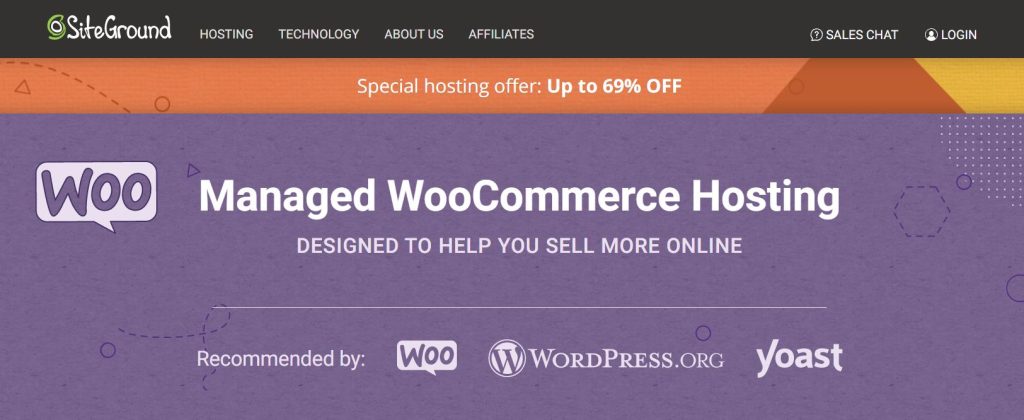 SiteGround's WooCommerce hosting plans
