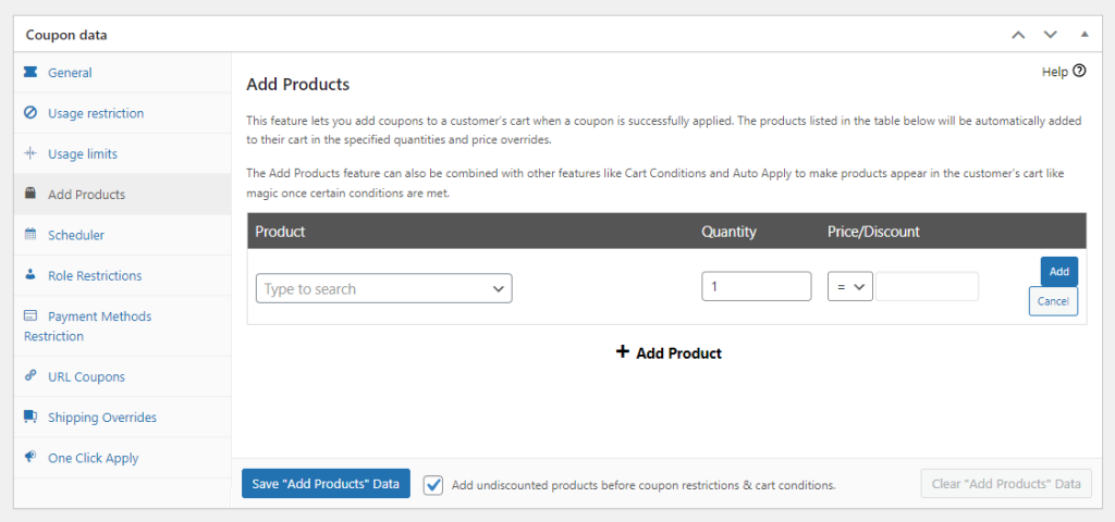 Choosing which product to give away as a WooCommerce product sample
