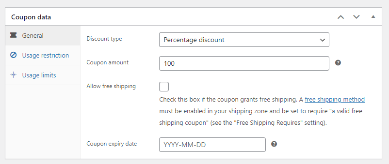 Creating a WooCommerce discount coupon