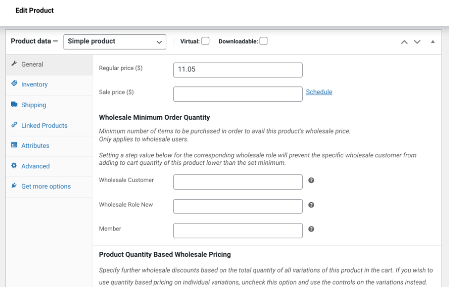 Setting WooCommerce role-based products and pricing using Wholesale suite.