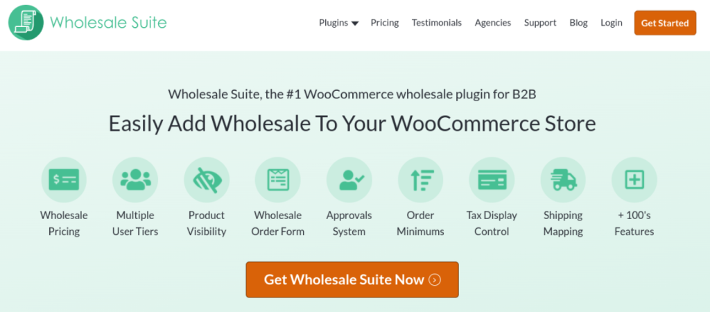 The Wholesale Suite plugin website.