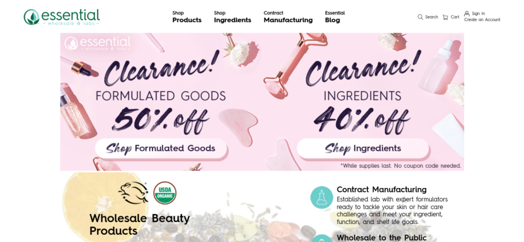 A profitable wholesale business that sells beauty products.