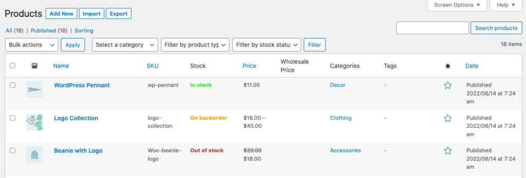 WooCommerce Default Stock Display