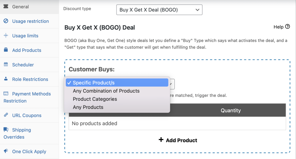 Creating a BOGO deal in WooCommerce