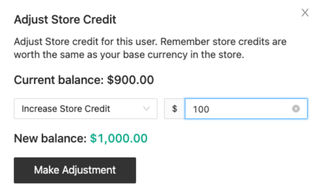 Giving WooCommerce store credit
