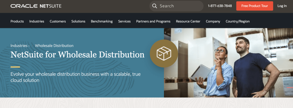 Wholesale distribution software solution NetSuite. 