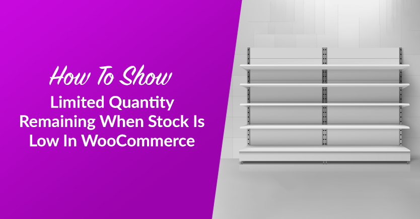 How To Show Limited Quantity Remaining When Stock Is Low In WooCommerce