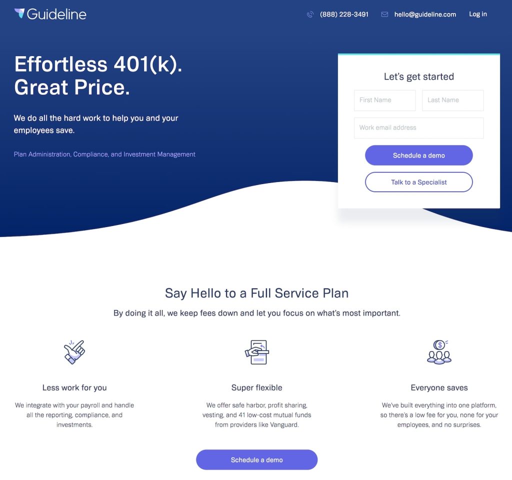 Landing Page Example 