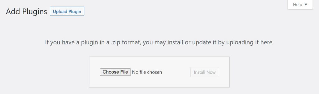 Add Plugins Choose File Zip File