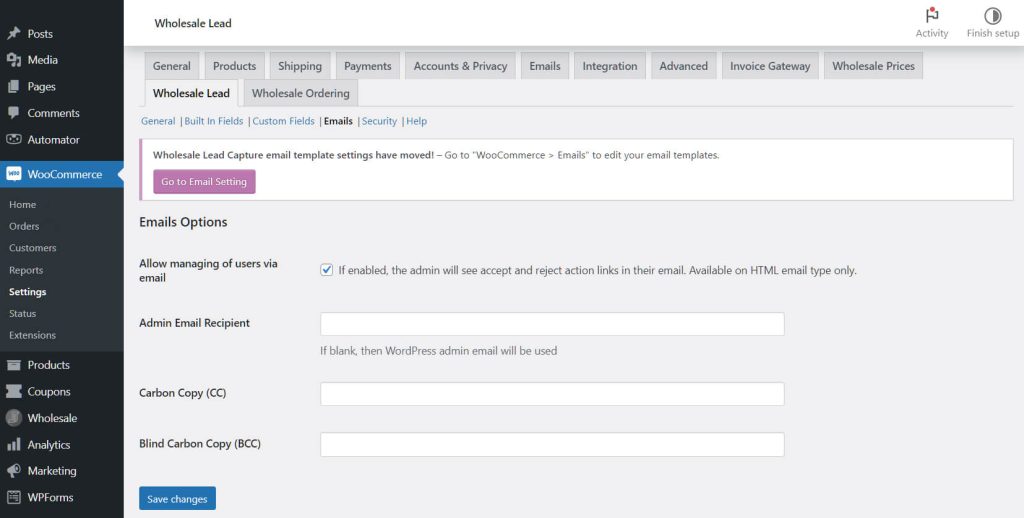 Wholesale Lead Capture boasts old and new email features