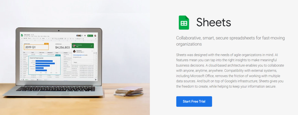 Google Sheets - wholesale software for small business owners 