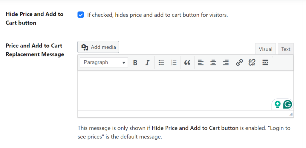 Replacing your add to cart message 