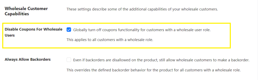 WooCommerce disable coupons 