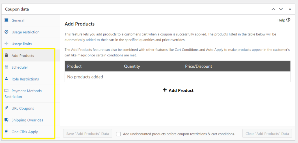 Advanced Coupons extends the basic functionalities of WooCommerce coupon codes 